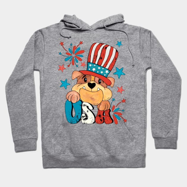 American Bulldog Hoodie by Designs by Ira